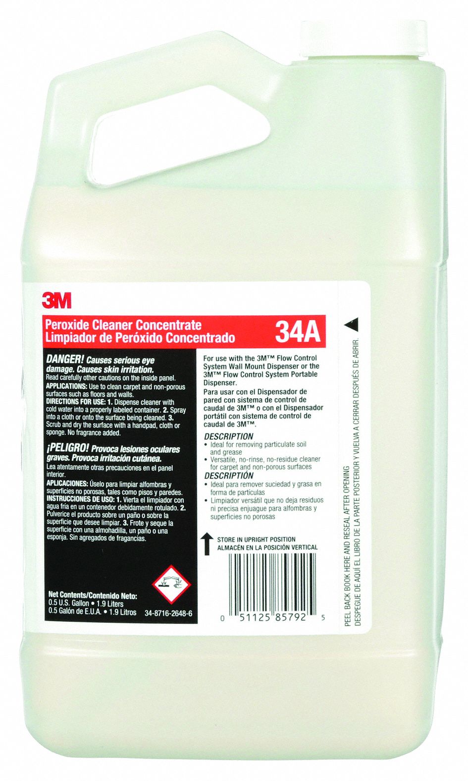 3M All Purpose Cleaner For Use With No Series Chemical Dispenser, 1 EA