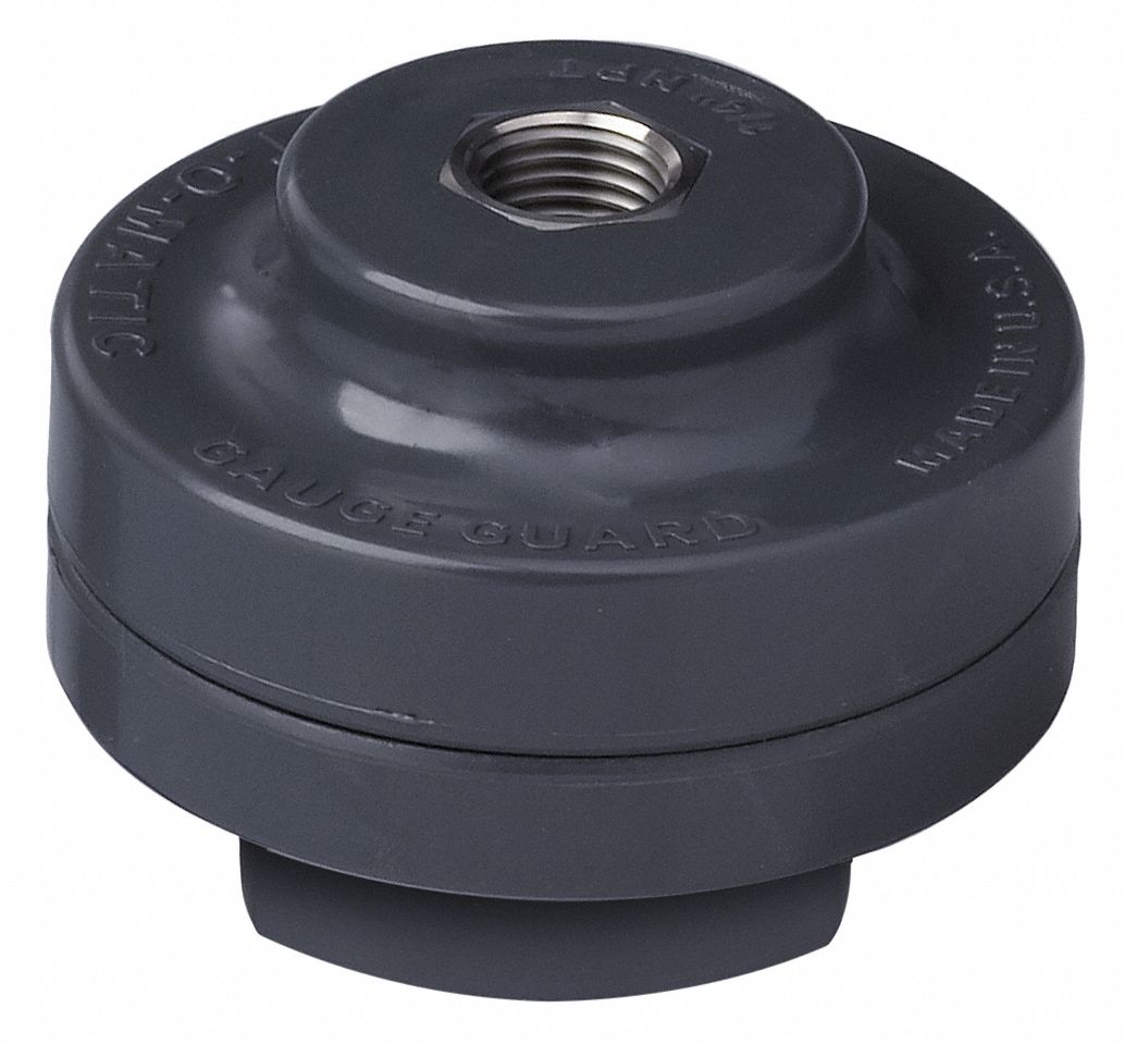 PLASTOMATIC Gauge Guard GGS, For 1/2 in FNPT Process, 1/4 in NPT Gauge, Viton Diaphragm, Buna