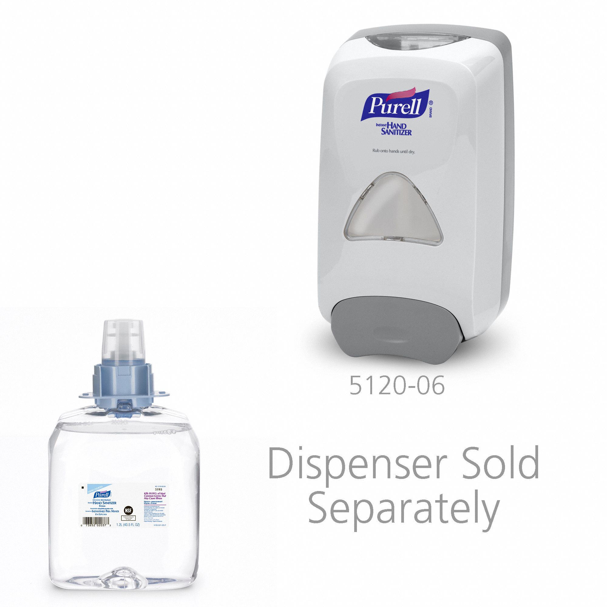 PURELL Hand Sanitizer, 1,200 mL, Cartridge, Foam, FMX, PK 3 39E677