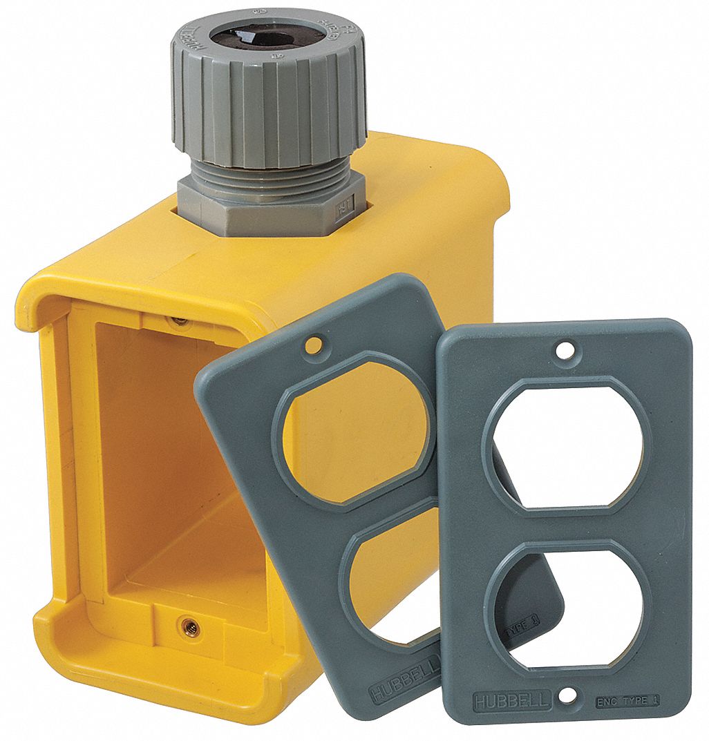 HUBBELL WIRING DEVICEKELLEMS, Portable Outlet Box, 2 Gangs, Portable