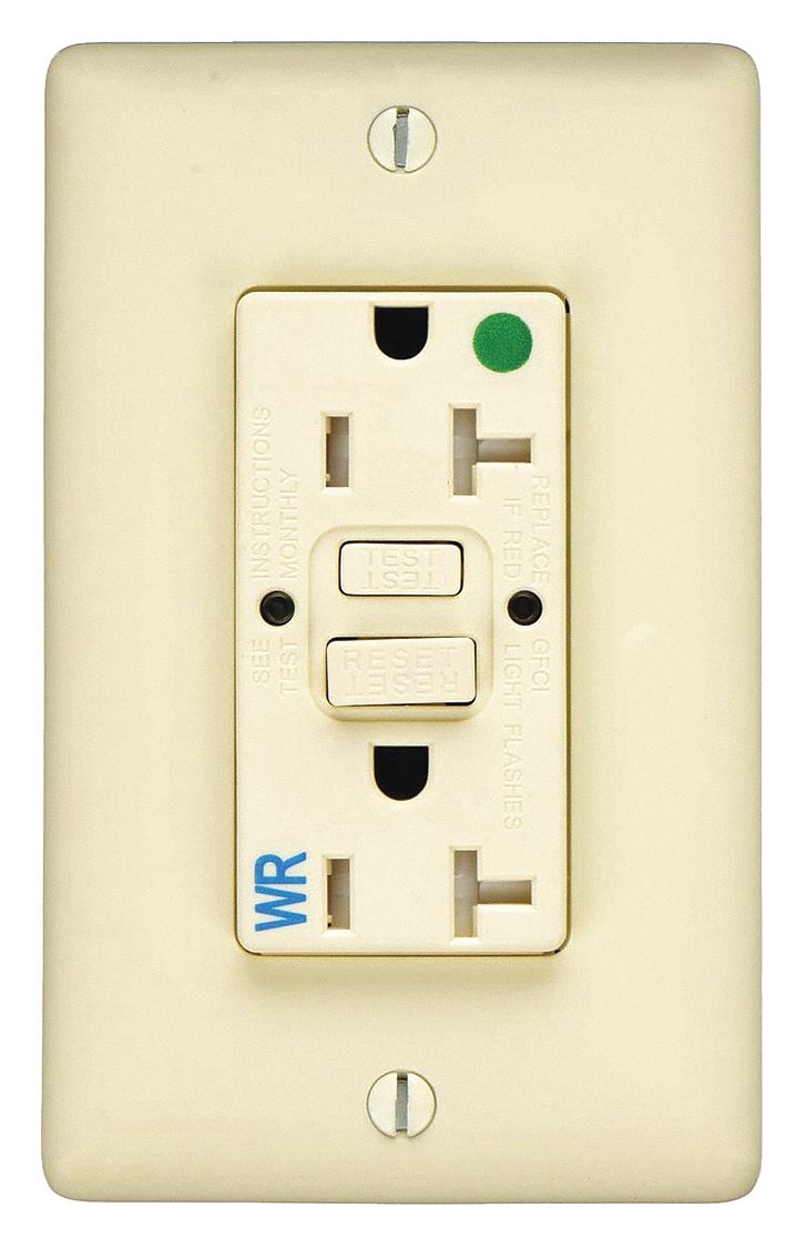 20A Heavy Use Hospital Grade Receptacle, Almond; Tamper Resistant: Yes