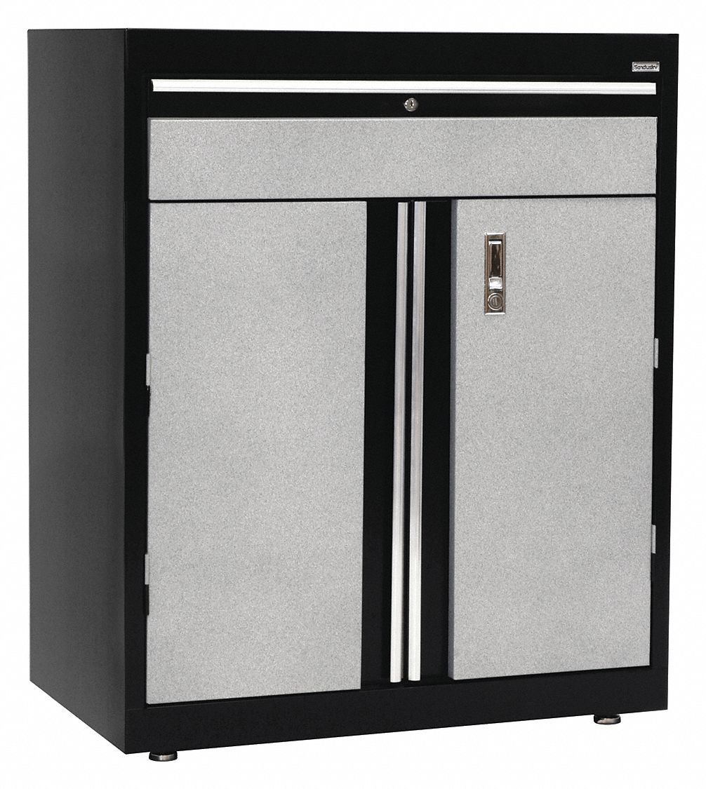 SANDUSKY Commercial Storage Gray/Black, 36 in H X 30 in W X 18