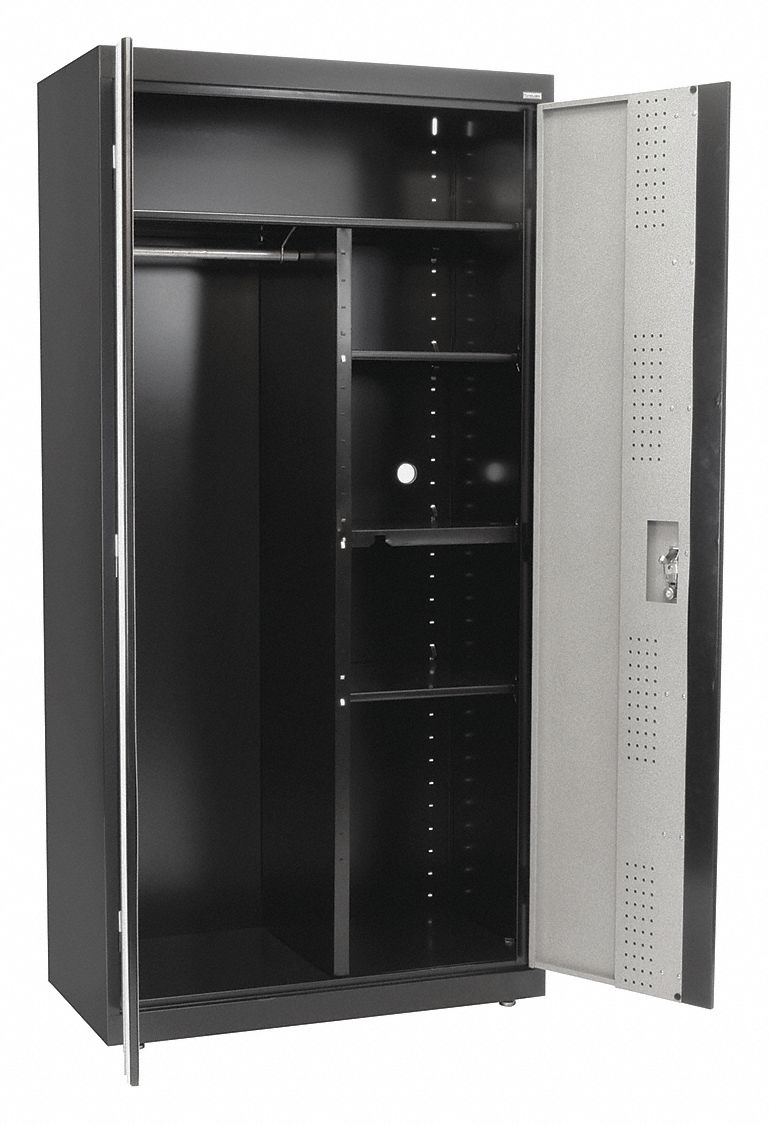 Sandusky Welded Storage Cabinet Gray Vf3r361872 05 SANDUSKY Commercial Storage Gray/Black, 72 in H X 36 in W X 18