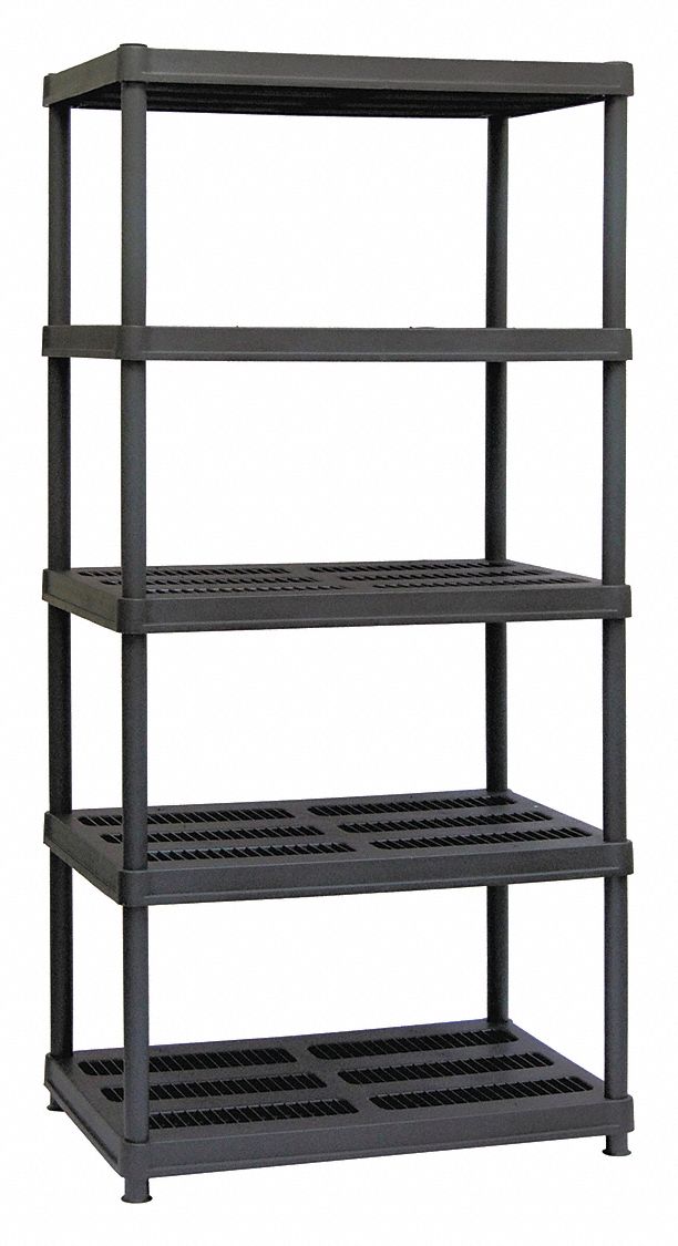SANDUSKY, 36 in x 24 in, 72 in Overall Ht, Plastic Shelving 39EY63