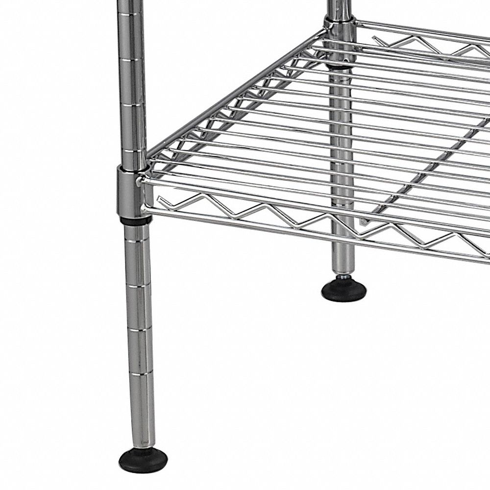GRAINGER APPROVED Freestanding Wire Shelving Unit, 12 inW x 12 inD x 12