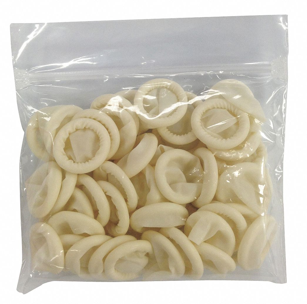 PHYSICIANSCARE Powder Free Finger Cots, L, 3 mil, PK 50 39F02390271G