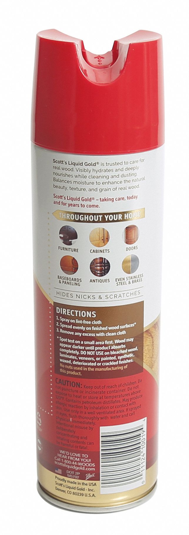 SCOTTS LIQUID GOLD Wood Cleaner Aerosol Spray Can, 14 oz Container