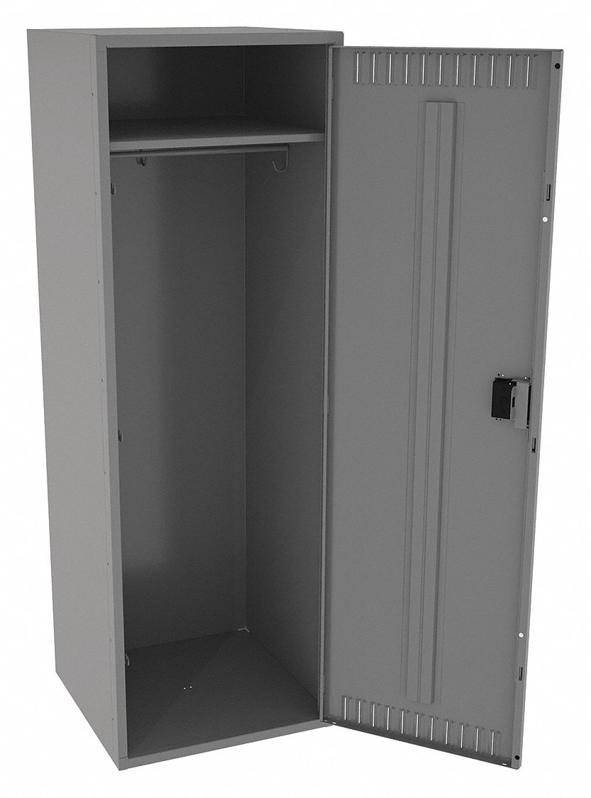 TENNSCO Medium Gray Wardrobe Locker, (1) Tier, (1) Wide Openings 1, 24