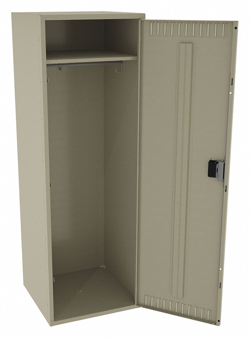 TENNSCO, 24 in x 24 in x 72 in, Louvered, Wardrobe Locker 39FM46STS