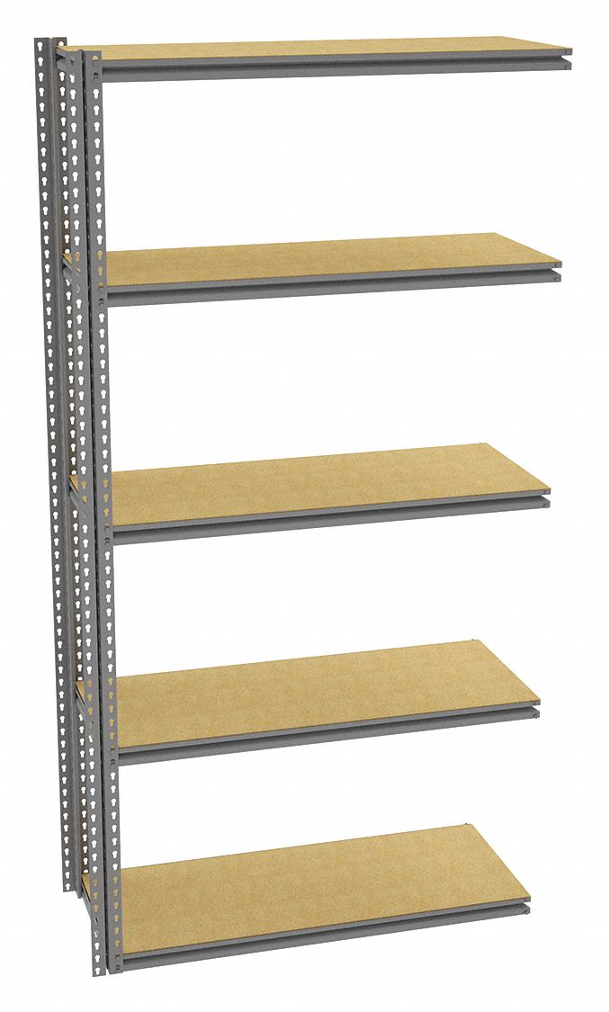 TENNSCO Boltless Shelving AddOn, MediumDuty, 48 in x 18 in, 96 in