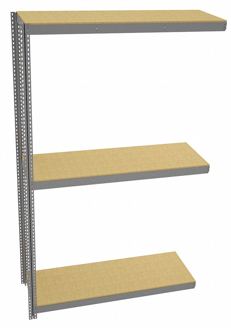 TENNSCO, AddOn, HeavyDuty, Boltless Shelving 39FN54ZLC107224A3D Grainger