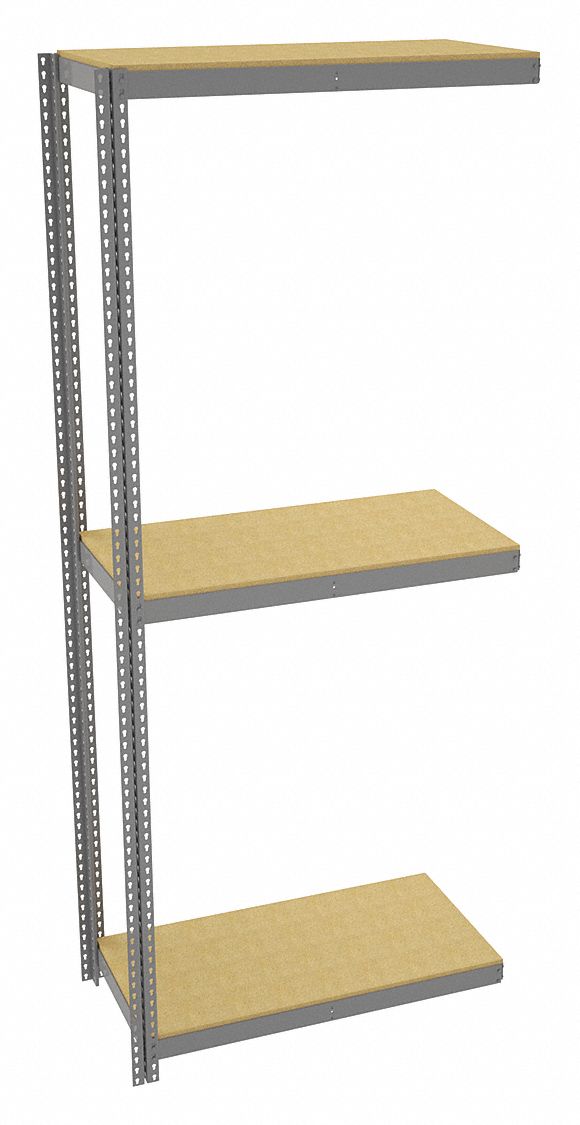 TENNSCO Boltless Shelving AddOn, HeavyDuty, 48 in x 24 in, 120 in