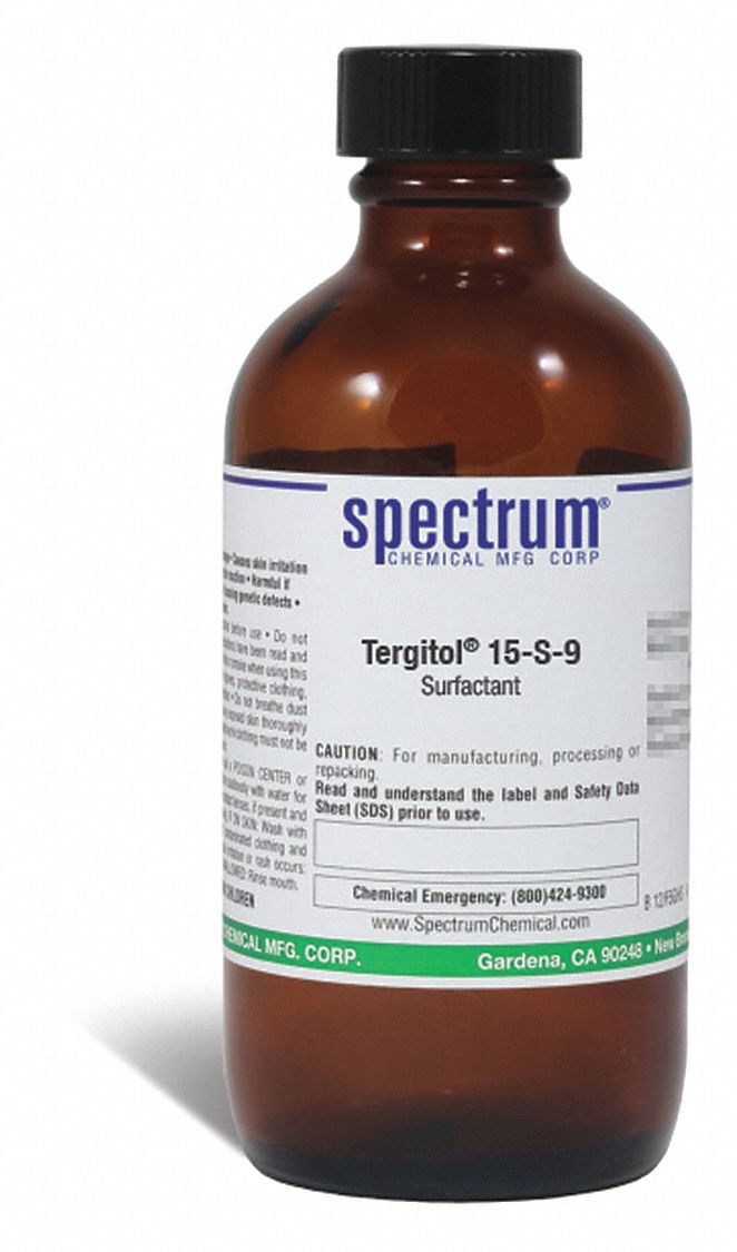 SPECTRUM Tergitol(R) 15S9, Surfactant, 100mL 39H093T1261100ML49