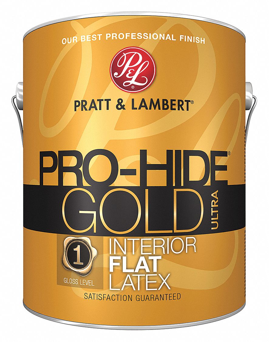PRATT & LAMBERT Flat Interior Paint, Latex, Shadowed, 1 gal 46AN66
