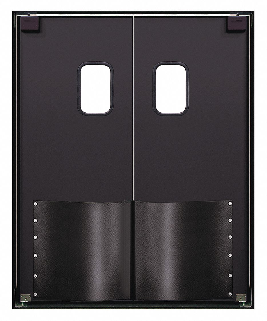 CHASE ABS Swinging Door, Black; Number of Doors 2, 6 ftW x 8 ftH