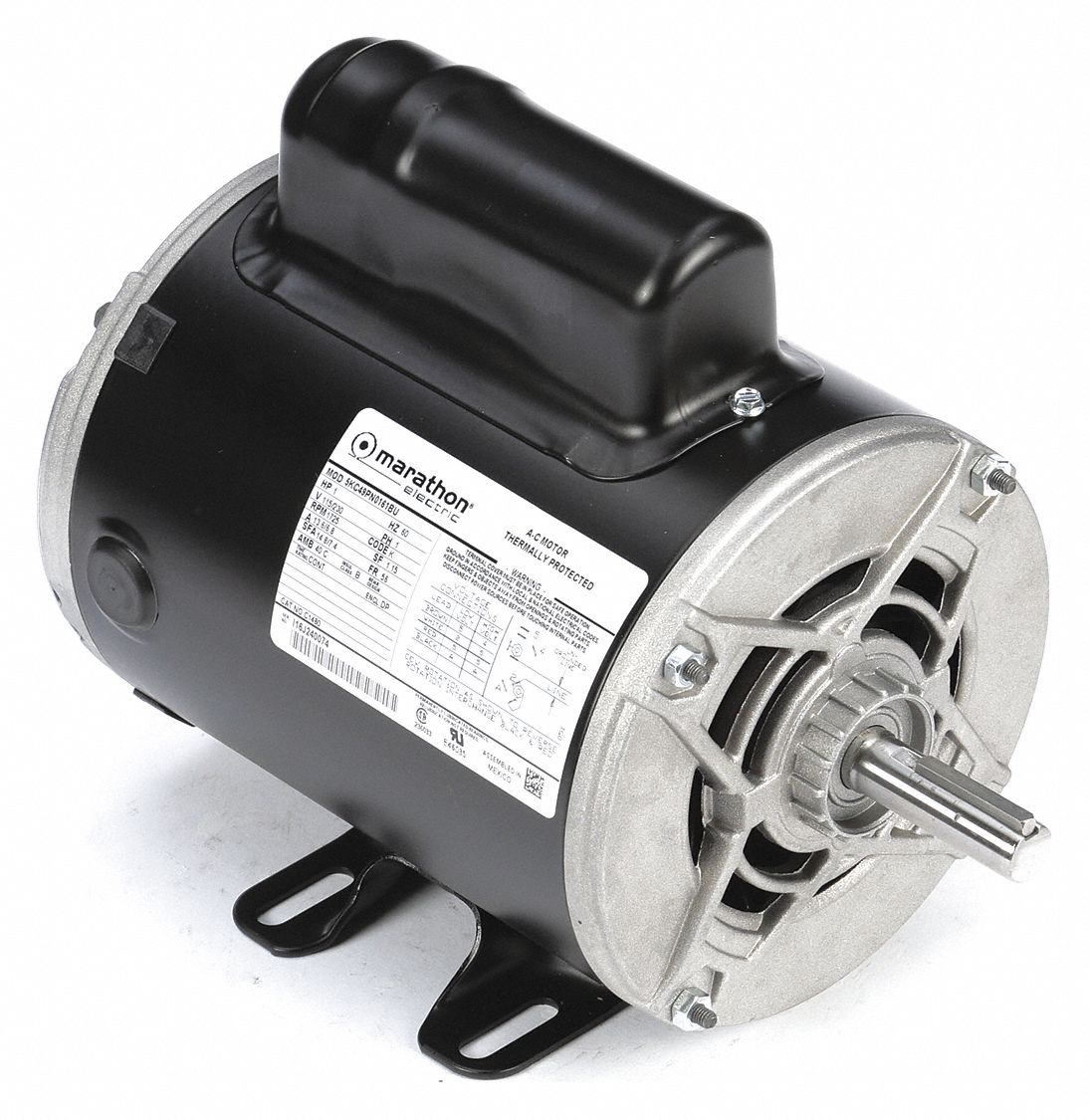 MARATHON MOTORS 1 HP Commercial Duty Air Compressor Motor,Capacitor