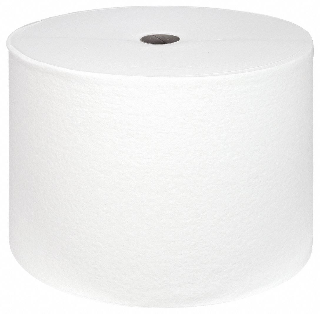 GRAINGER, Jumbo Perforated Roll, Super Heavy Absorbency, Dry Wipe Roll