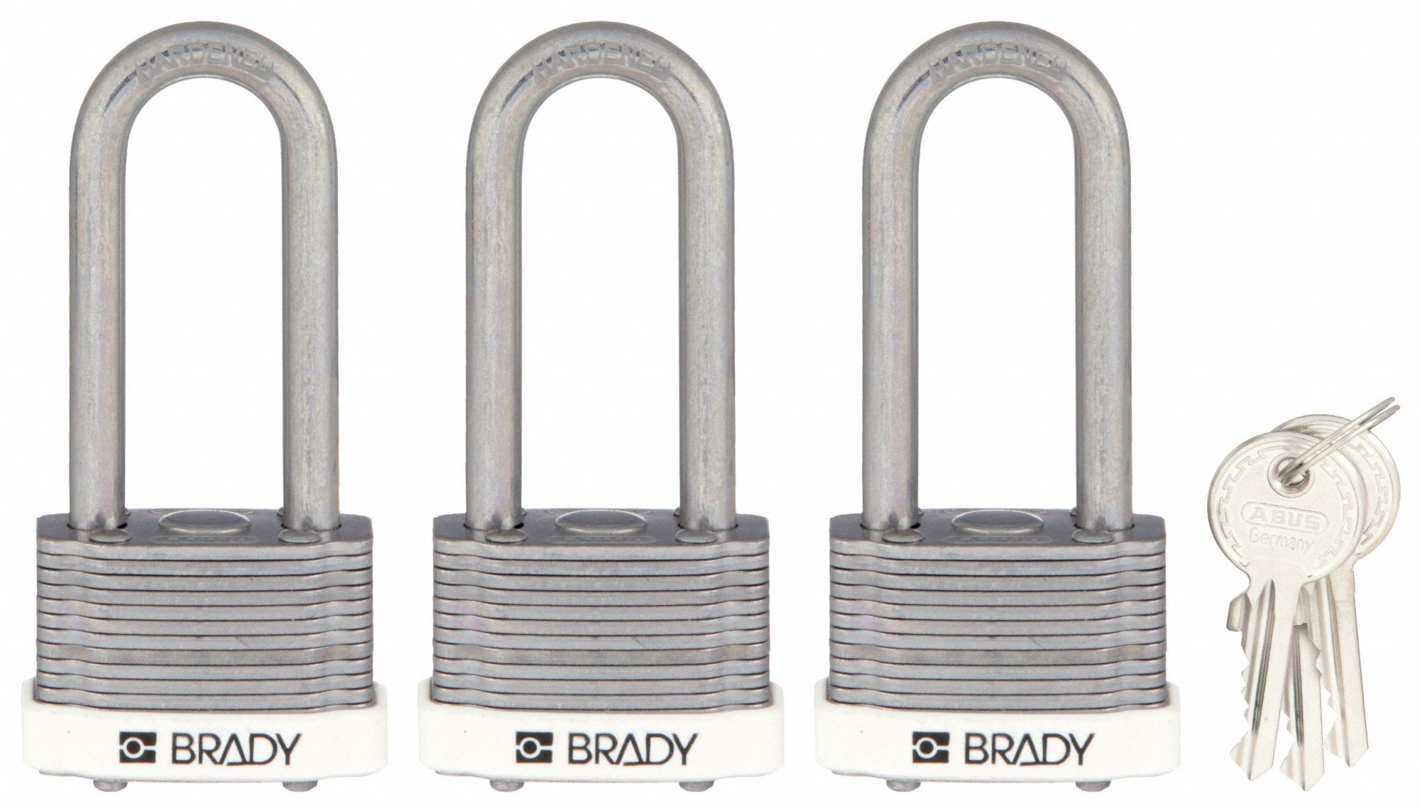 BRADY, Keyed Alike, Steel, Keyed Padlock 39N328118979 Grainger