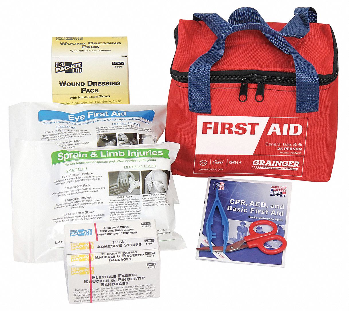 Industrial, 25 People Served per Kit, First Aid Kit 39N79854555