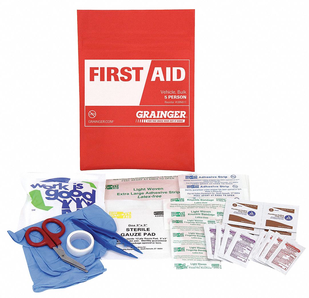 Vehicle, 5 People Served per Kit, First Aid Kit 39N81154562 Grainger
