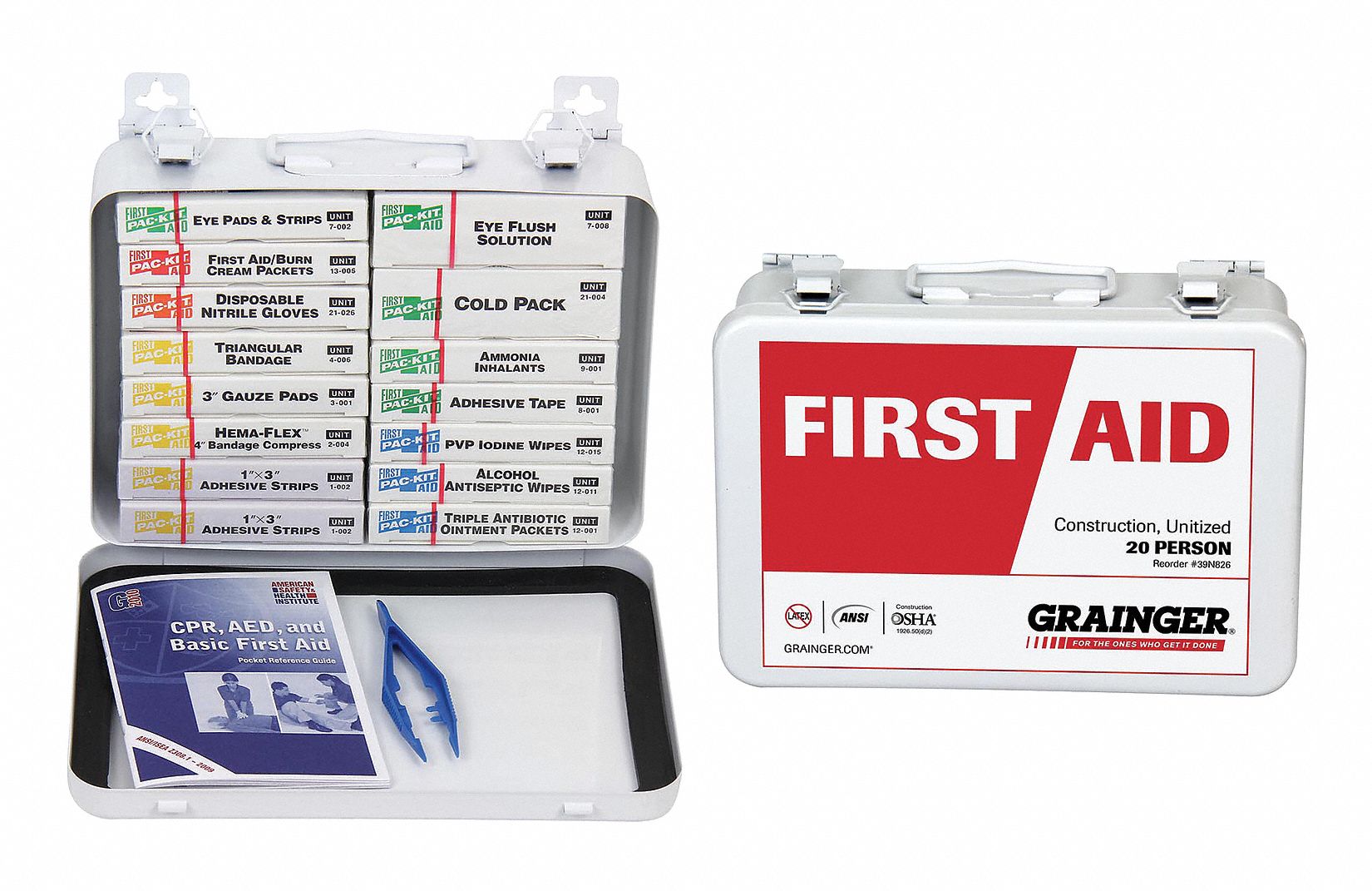 Industrial, 20 People Served per Kit, First Aid Kit 39N82654581