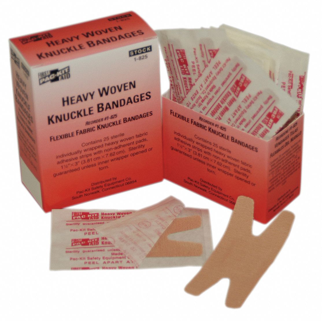 FIRST AID ONLY Fabric Knuckle Bandages, 3 in x 1 1/2 in, Beige 39N8841825 Grainger