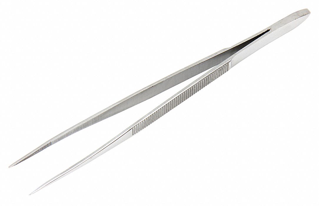 FIRST AID ONLY Forceps, 4 1/2 in Length, Stainless Steel, Pointed Blade