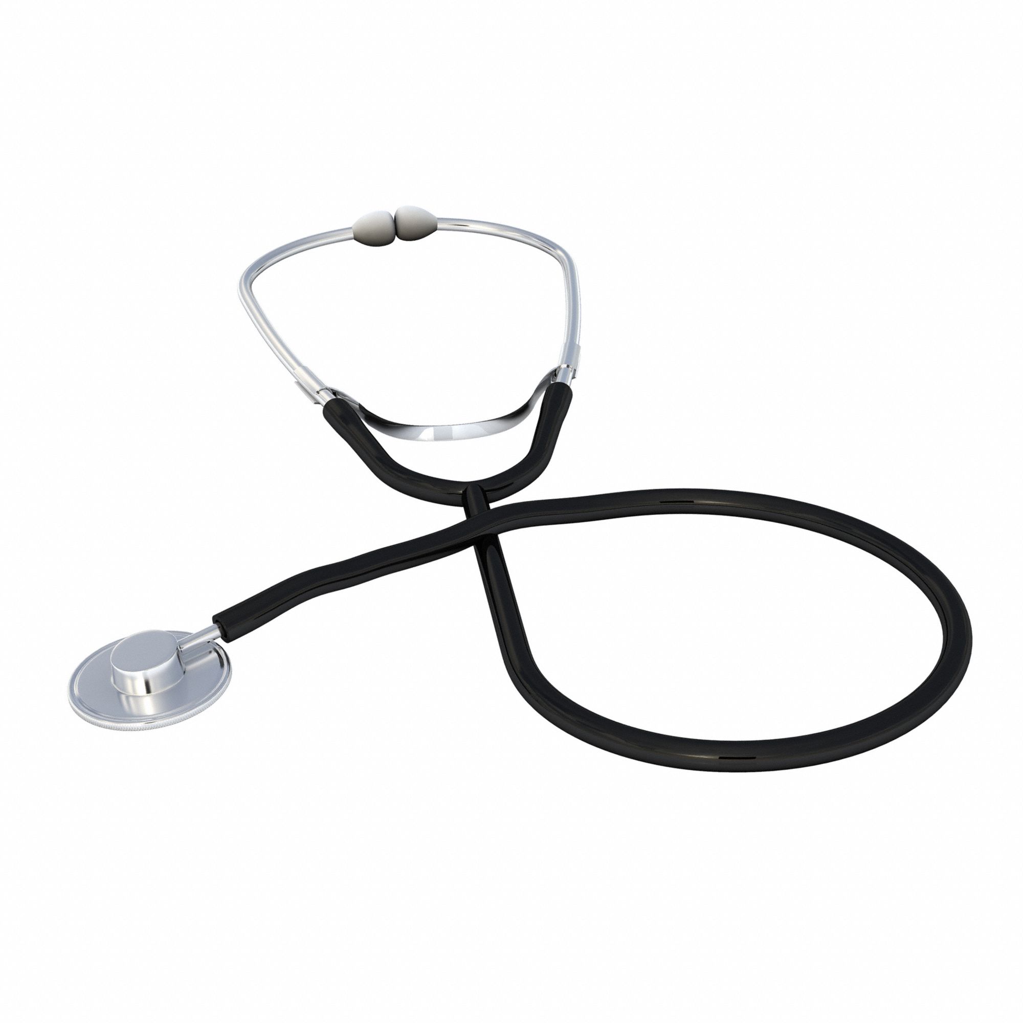 FIRST AID ONLY EMT Stethoscope, Dual Head, 16 in Length, Adult, Silver