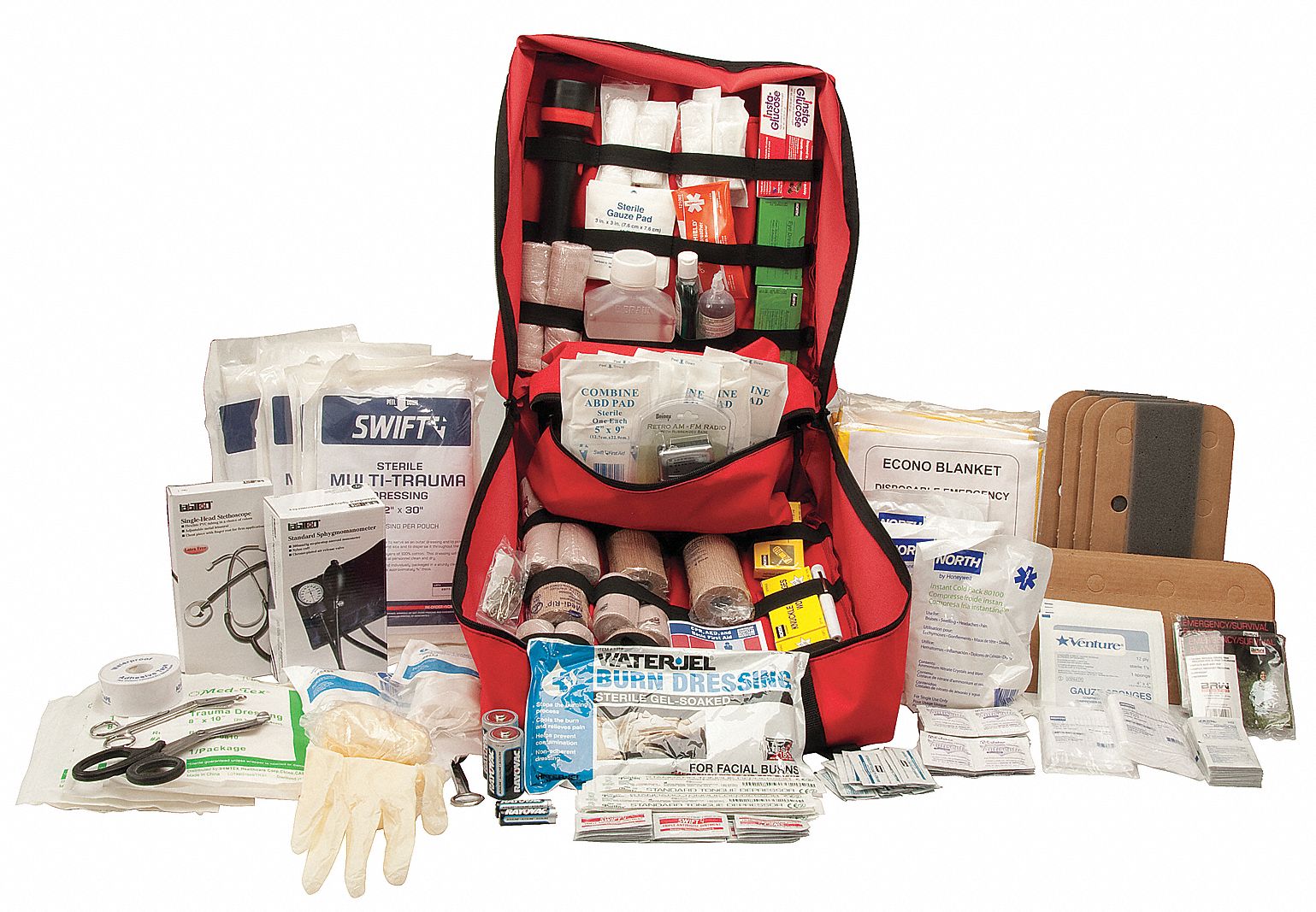 HONEYWELL First Aid Kit, Bulk, Red, 47Pcs, 1 to 20 Ppl 39P241Z019802