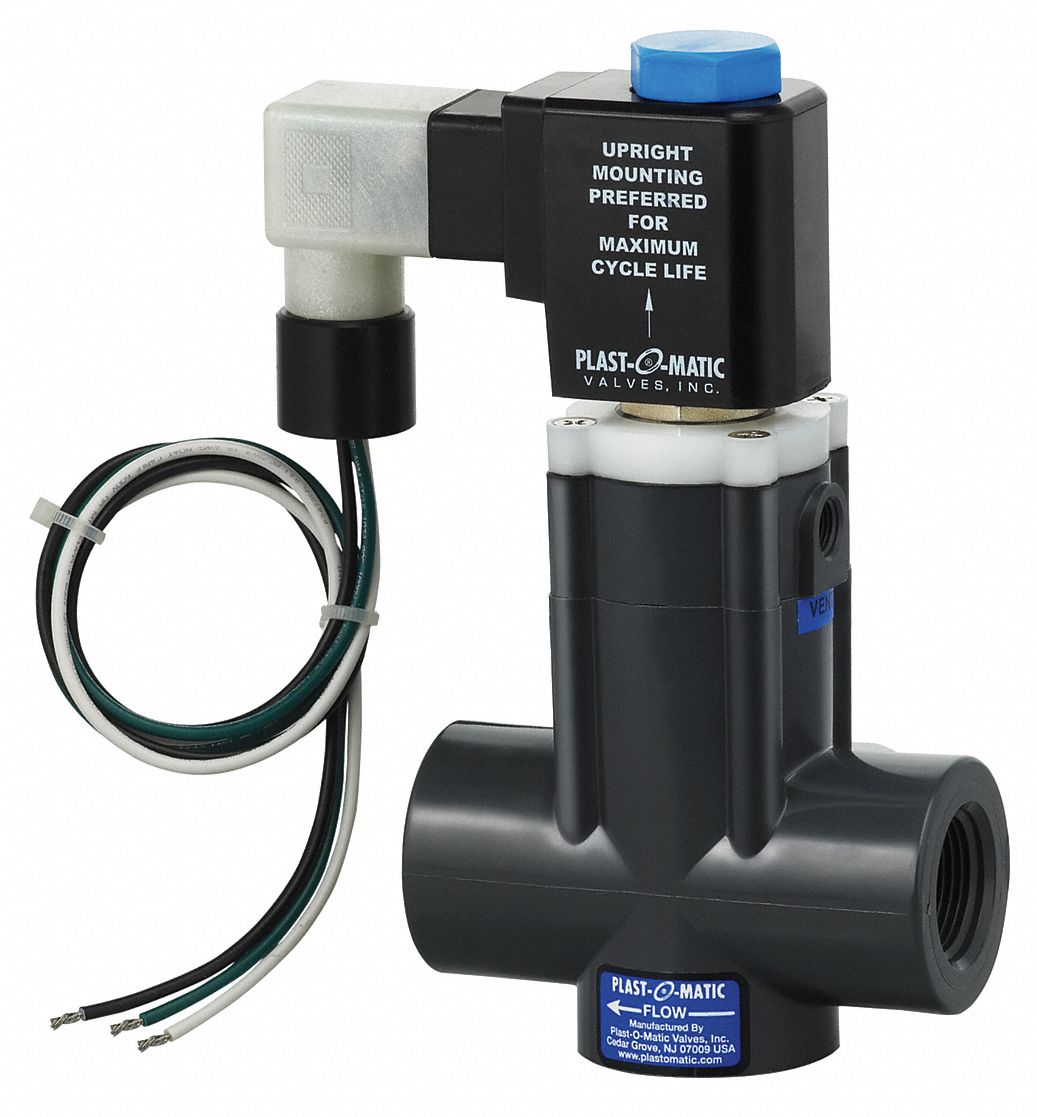 PLASTOMATIC PVC Solenoid Valve, 2Way/2Position Valve Design
