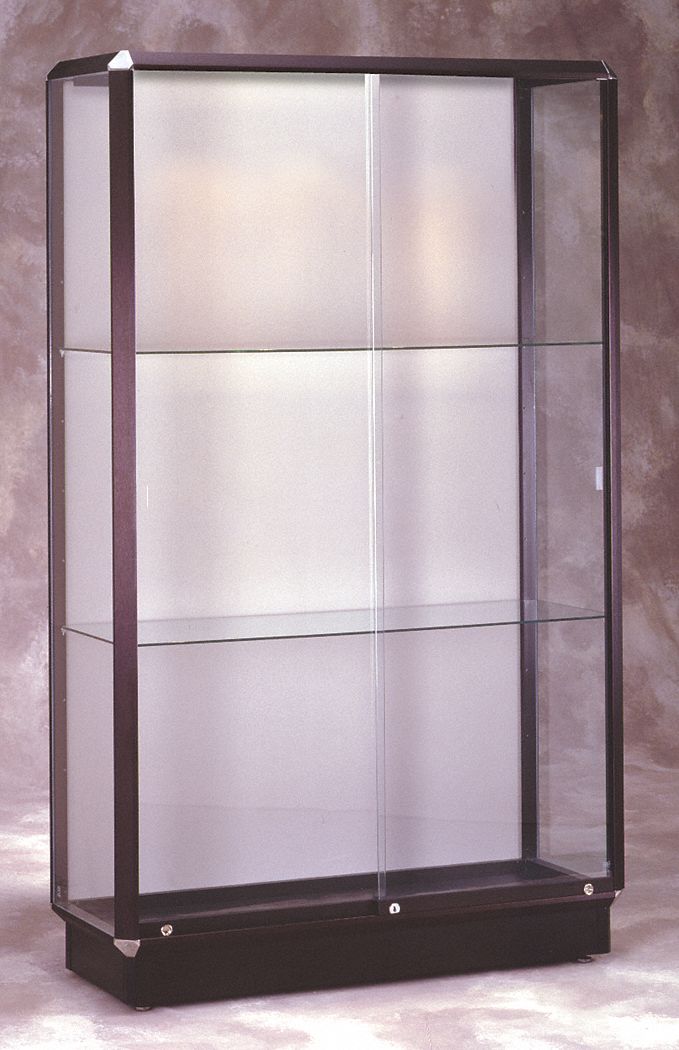 WADDELL DISPLAY Display Case, 78x48x18, Dark Bronze 39T422441PBBZ