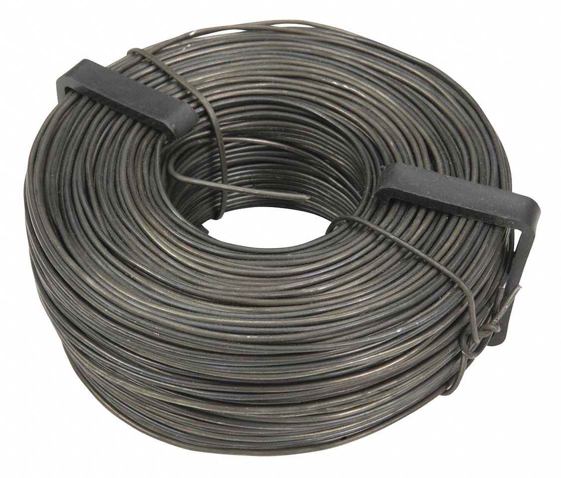GRAINGER APPROVED 16 ga Gauge Black Annealed Wire Rebar Tie Wire, 340