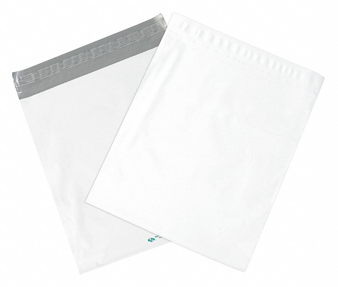 GRAINGER APPROVED Poly, Poly Mailers, White, 20 in x 24 in Usable WxL