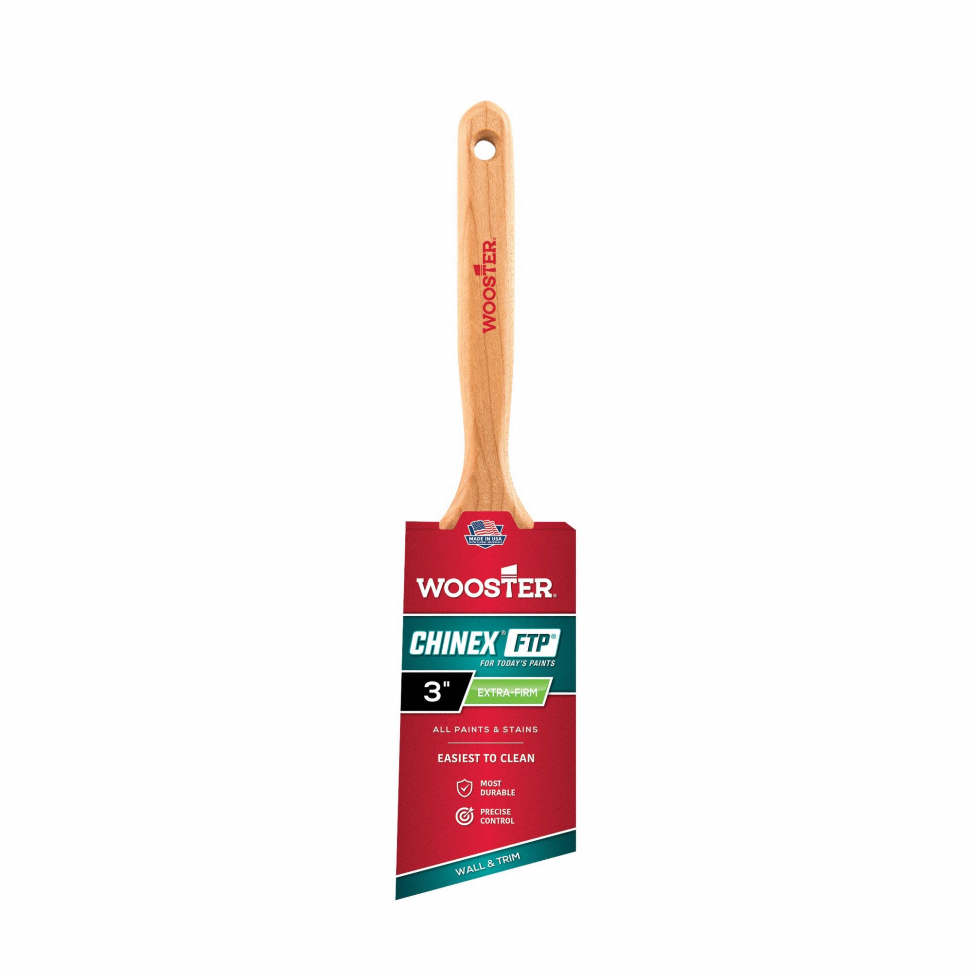 WOOSTER Paint Brush Angle Sash Brush, 3 in, Synthetic, Synthetic