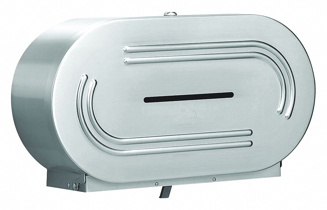BRADLEY, Jumbo Core, Horizontal Double Roll, Toilet Paper Dispenser