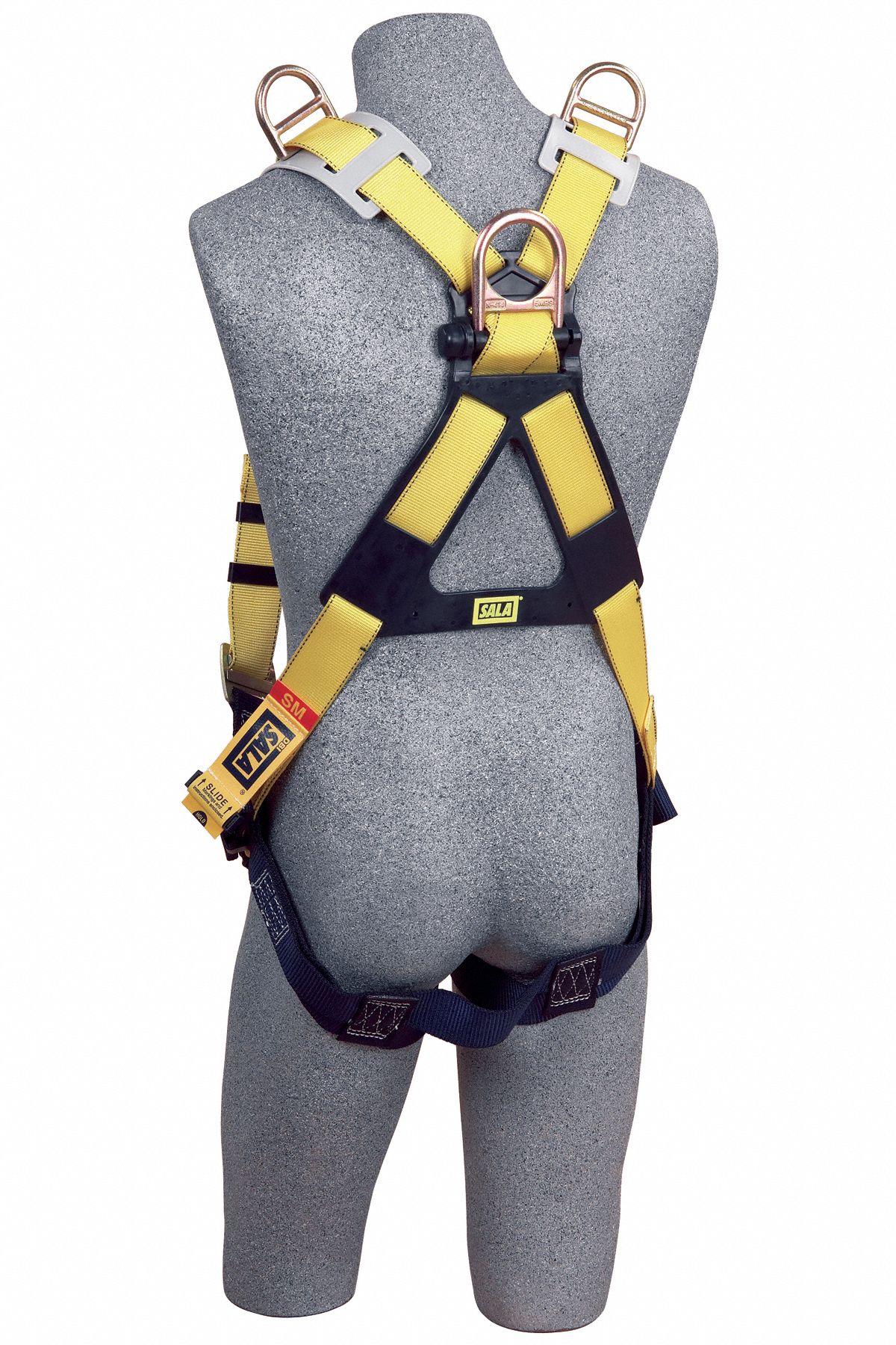 3M DBISALA Full Body Harness, 420 lb, Yellow XL 39Y0781101257