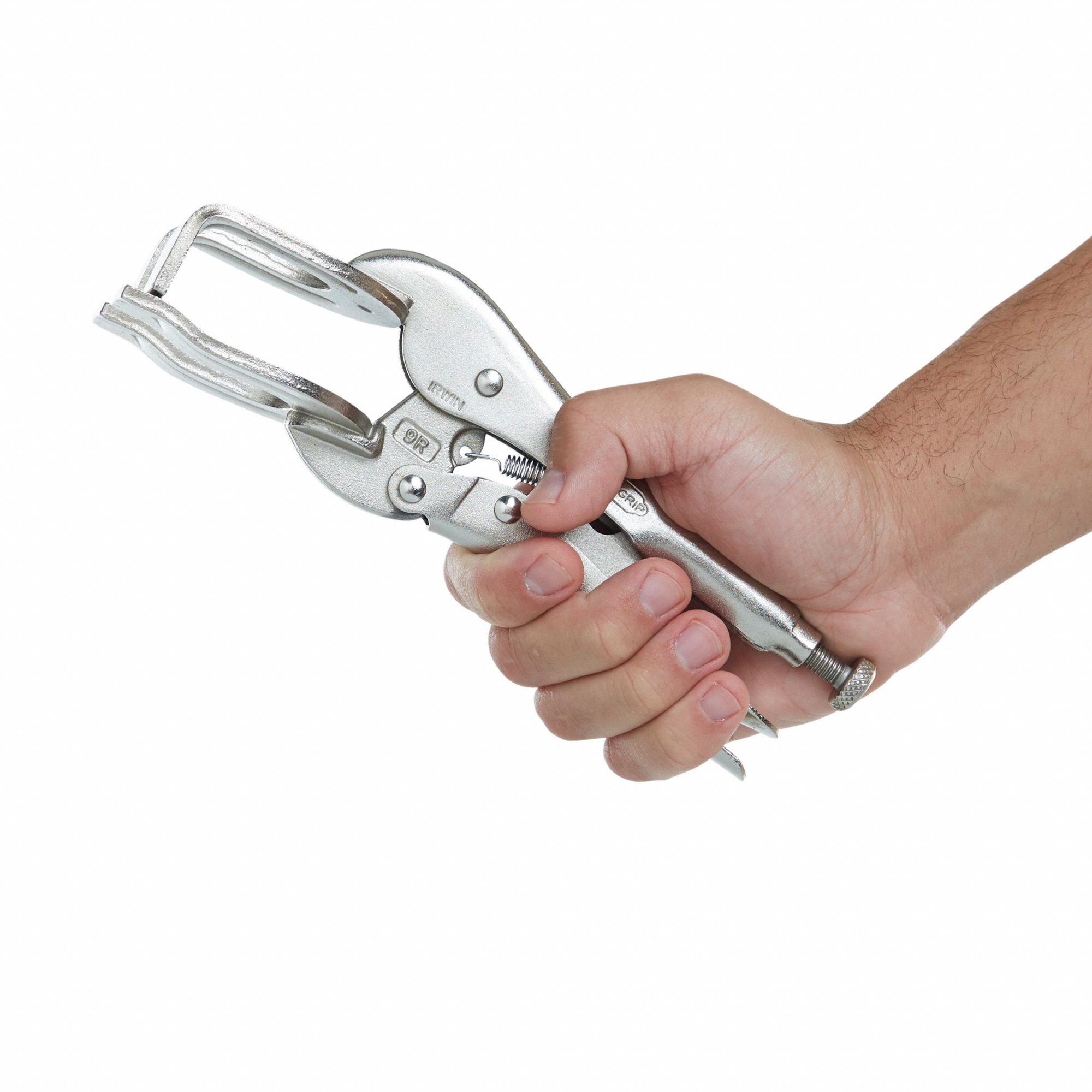 IRWIN VISEGRIP 9 in Locking Welding Clamp, 2 3/4 in Max. Opening, 1 5/8 in Throat Depth 3A515