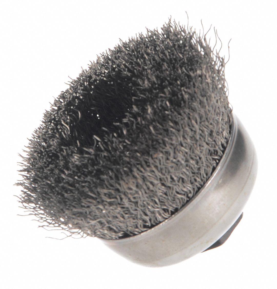 WEILER 3 in Crimped Wire Cup Brush, Arbor Hole Mounting, 0.014 in Wire