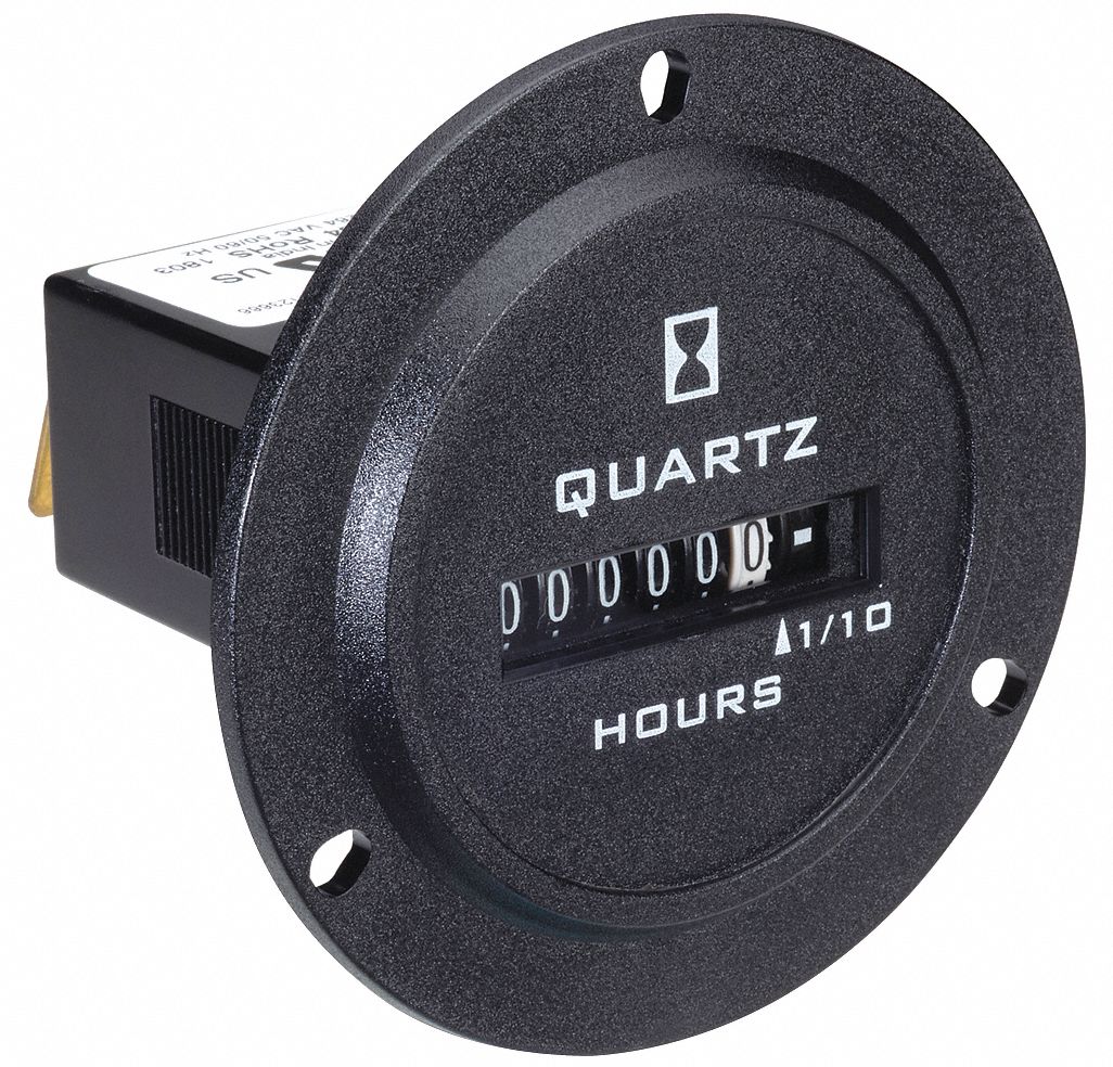 TRUMETER, Hour Meters, Front Panel Mounting, Hour Meter 3AE11722