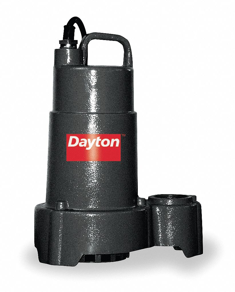 DAYTON 1/3 HP Submersible Sump Pump, No Switch Included Switch Type