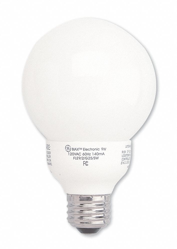 GE Lámpara Fluorescente Compacta, 20 Watts, Forma del Bulbo Globo