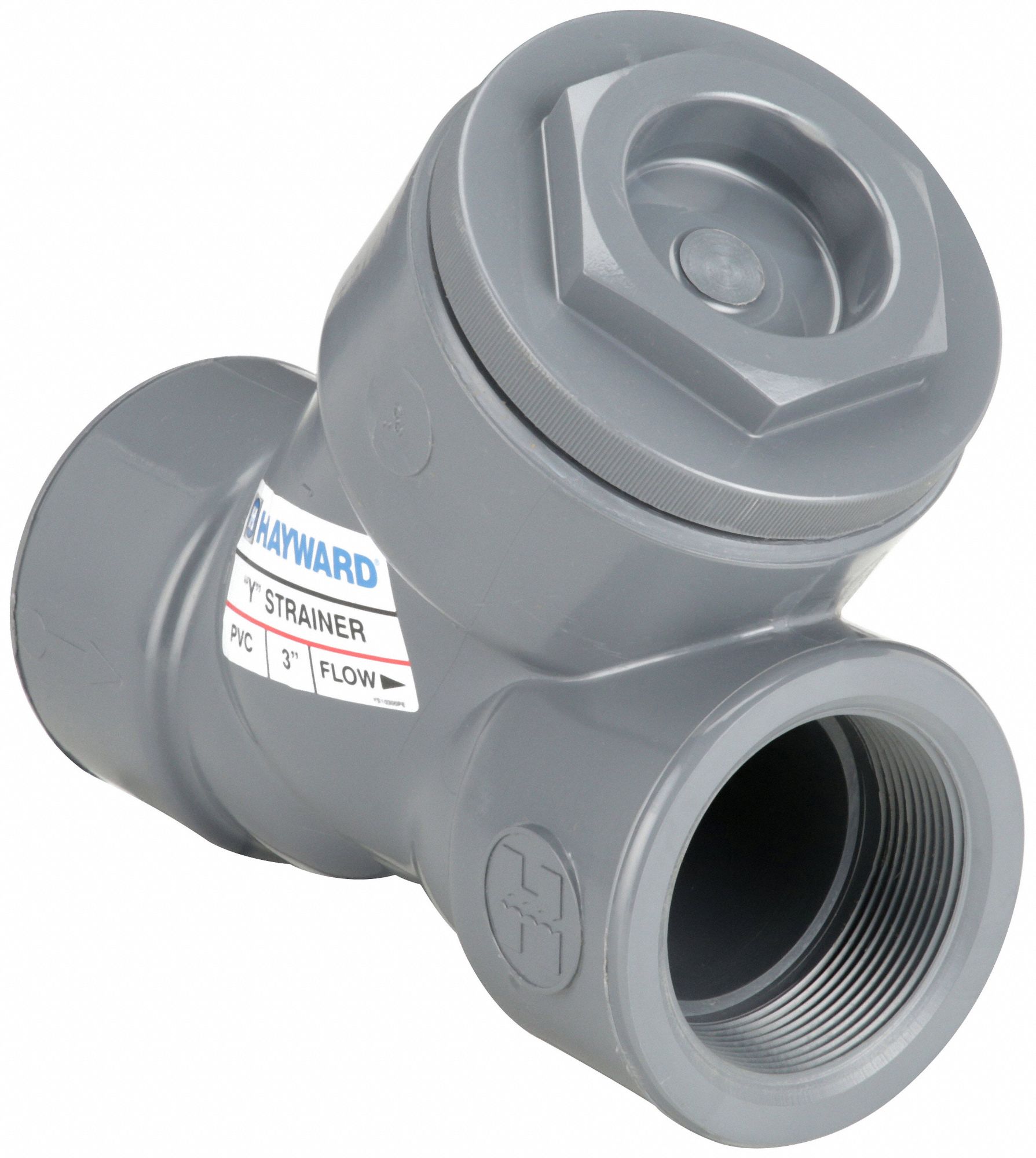 HAYWARD Y Strainer PVC, 3 in, NPT, Mesh, 20 mesh, 125 psi, 9 5/8 in Ht