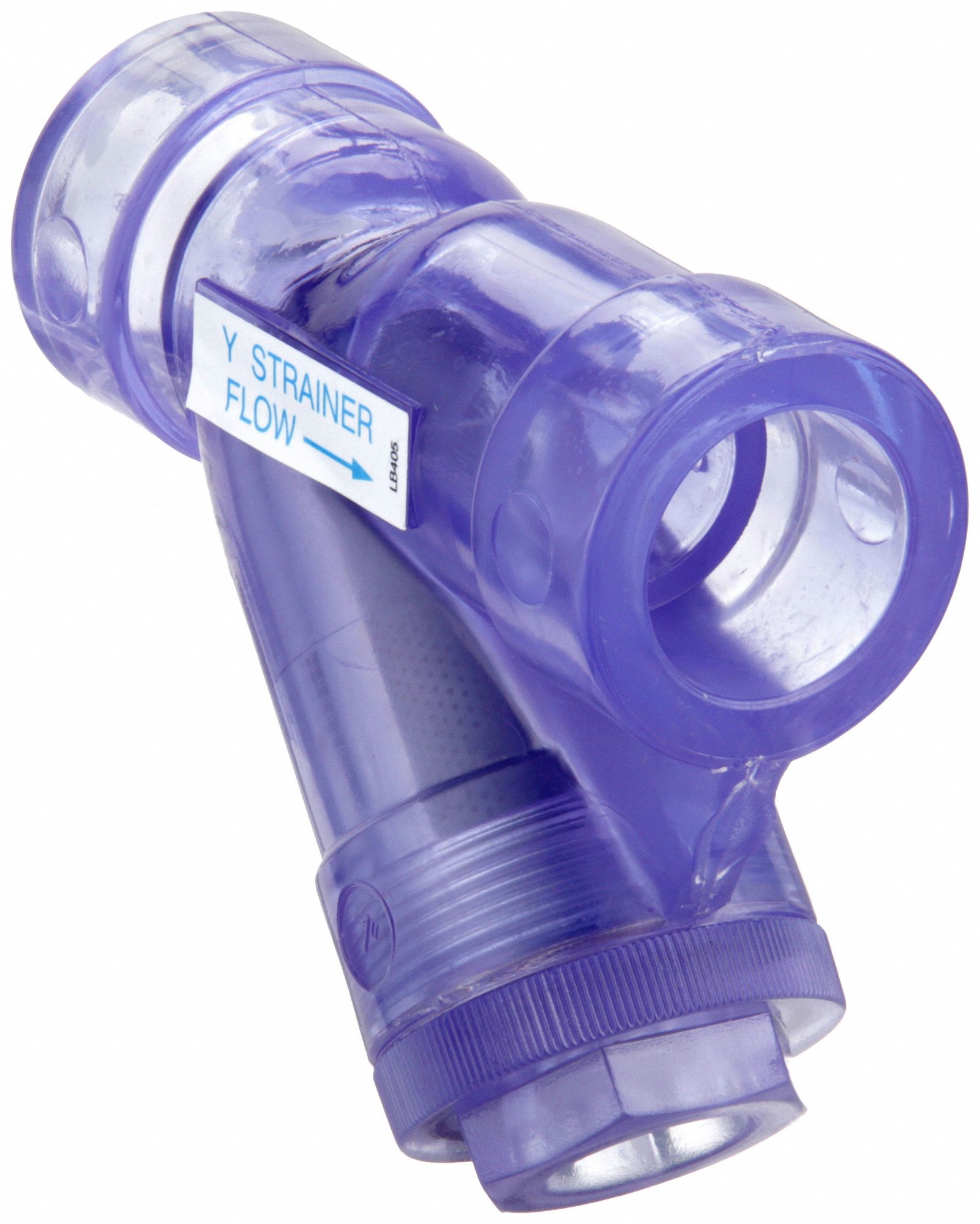 HAYWARD Y Strainer PVC, 1/2 in, Socket, Mesh, 7 mesh, 125 psi, 3 in Ht