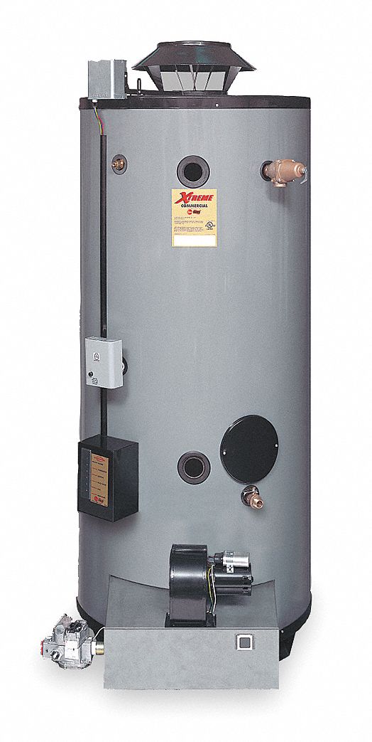 RHEEMRUUD Commercial Gas Water Heater, 90.0 gal. Tank Capacity