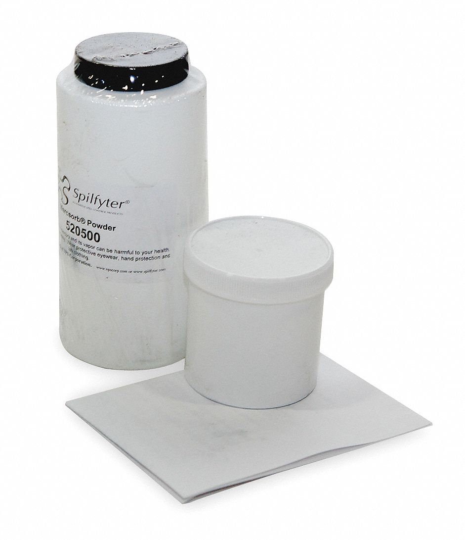 SPILFYTER, 2 lb Volume Absorbed Per Kit, Containment Jar, Mercury Spill
