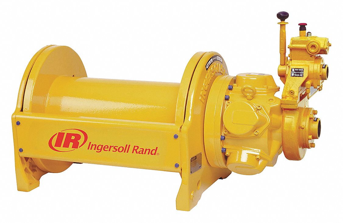 INGERSOLL RAND 27 19/32 inH Piston Motor Air Winch for Lifting, Pulling