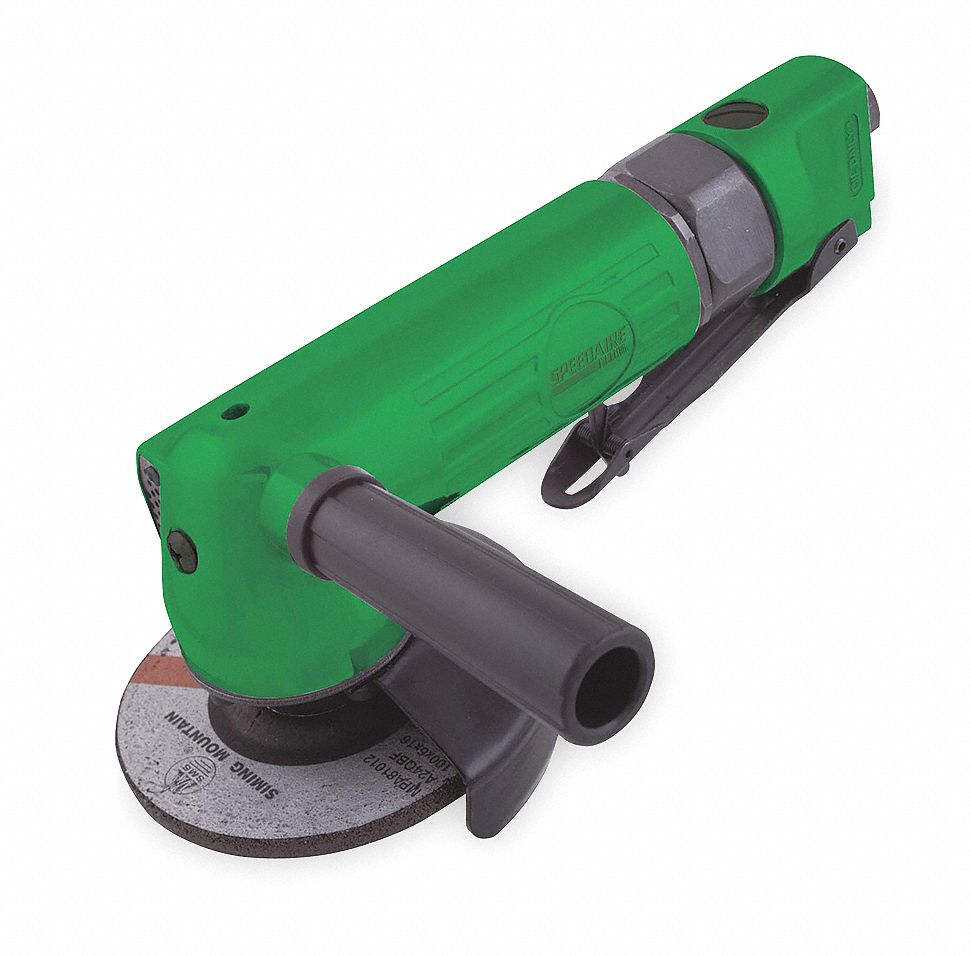 SPEEDAIRE 11,000 rpm Free Speed, 4 in Wheel Dia. Angle Air Grinder, 0.