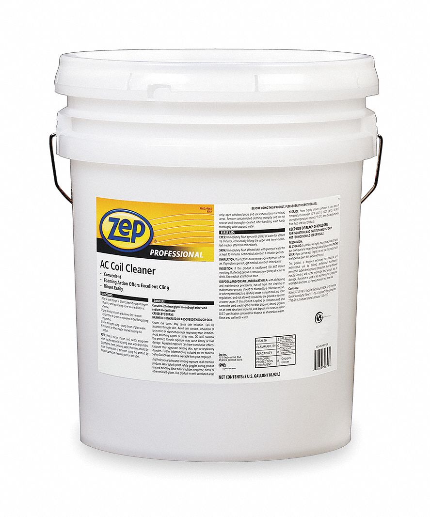 Evaporator Cleaner, 5 gal, — Color, 1 EA Grainger