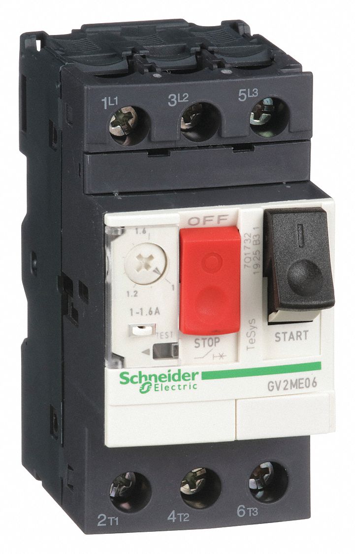 SCHNEIDER ELECTRIC Push Button Manual Motor Starter, No Enclosure, 1 to
