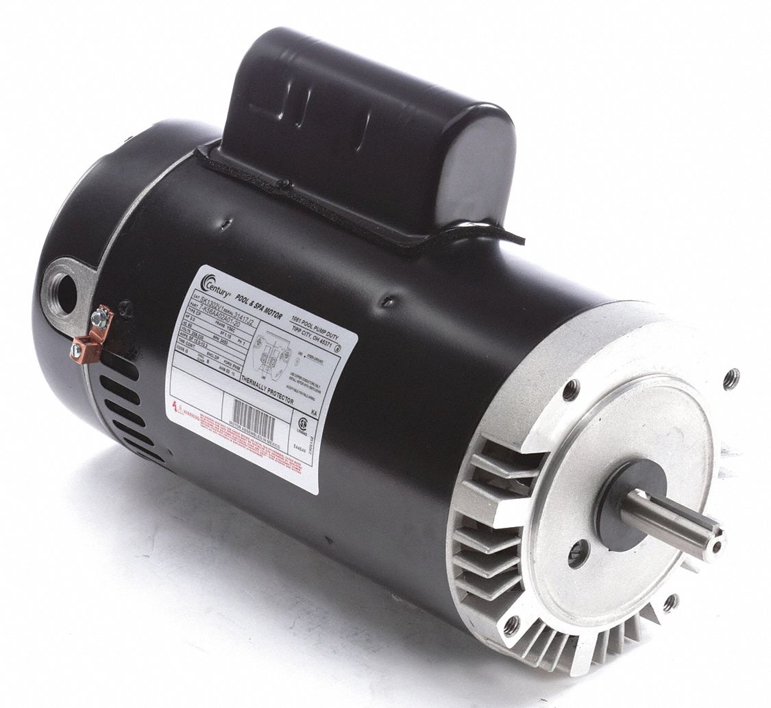 CENTURY Pool Pump Motor, 3 HP, CapacitorStart/Run, Nameplate RPM 3,450, 56C Frame, Voltage 208